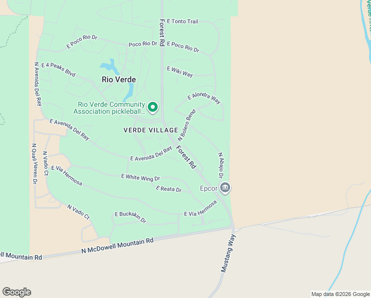 map of restaurants, bars, coffee shops, grocery stores, and more near 18918 East Latigo Lane in Rio Verde