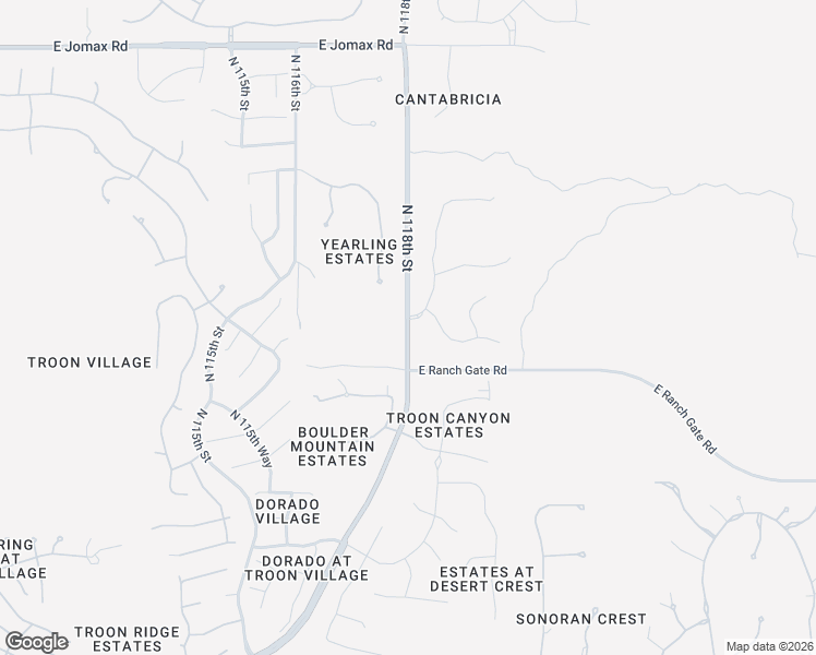 map of restaurants, bars, coffee shops, grocery stores, and more near North 118th Street in Scottsdale