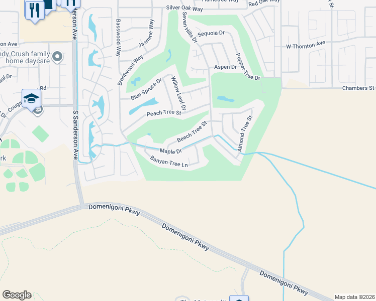 map of restaurants, bars, coffee shops, grocery stores, and more near 2669 Maple Drive in Hemet
