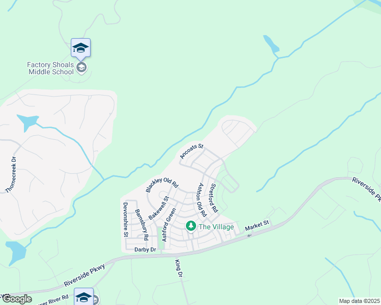 map of restaurants, bars, coffee shops, grocery stores, and more near 3210 Ancoats Street in Douglasville