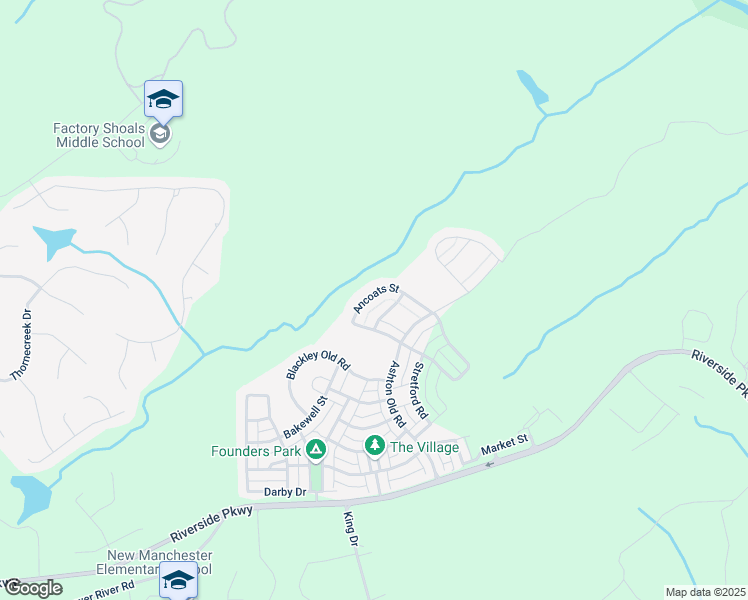 map of restaurants, bars, coffee shops, grocery stores, and more near 3210 Ancoats Street in Douglasville