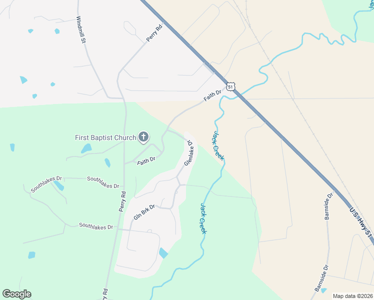 map of restaurants, bars, coffee shops, grocery stores, and more near 25 Glenlake Drive in Grenada