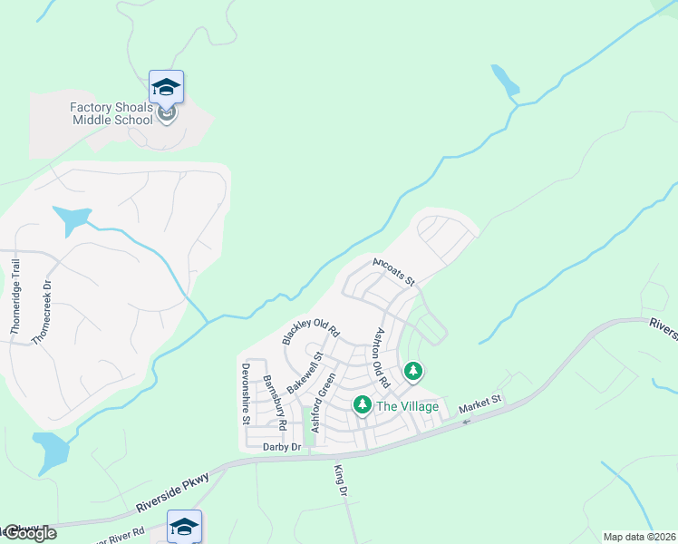 map of restaurants, bars, coffee shops, grocery stores, and more near 3220 Ancoats Street in Douglasville
