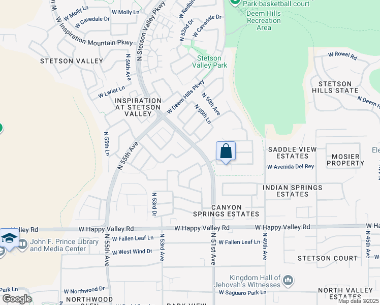 map of restaurants, bars, coffee shops, grocery stores, and more near 25608 North 50th Glen in Phoenix