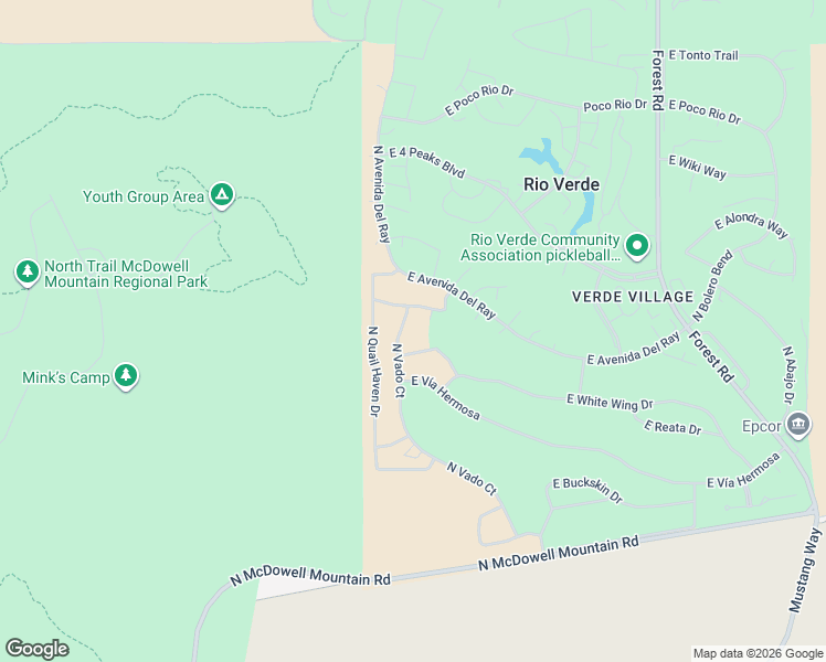 map of restaurants, bars, coffee shops, grocery stores, and more near 18509 Paseo Verde Drive in Rio Verde