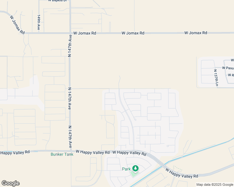 map of restaurants, bars, coffee shops, grocery stores, and more near 25777 North 144th Avenue in Surprise