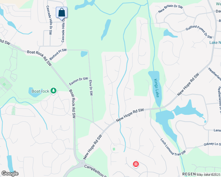 map of restaurants, bars, coffee shops, grocery stores, and more near 1630 Versailles Drive in Atlanta