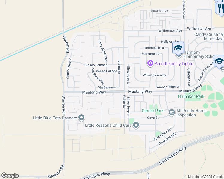 map of restaurants, bars, coffee shops, grocery stores, and more near 5117 Via Bajamar in Hemet