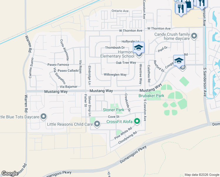 map of restaurants, bars, coffee shops, grocery stores, and more near 4775 Creekridge Lane in Hemet
