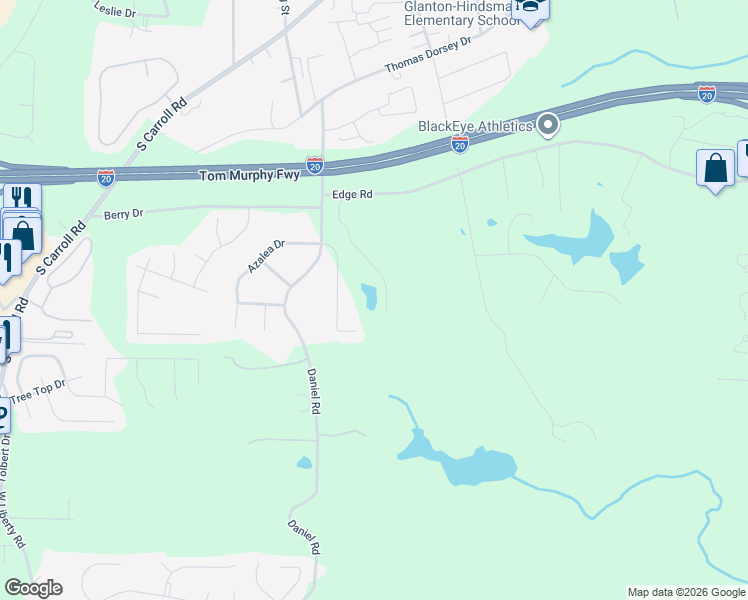 map of restaurants, bars, coffee shops, grocery stores, and more near 112 Legacy Drive in Villa Rica