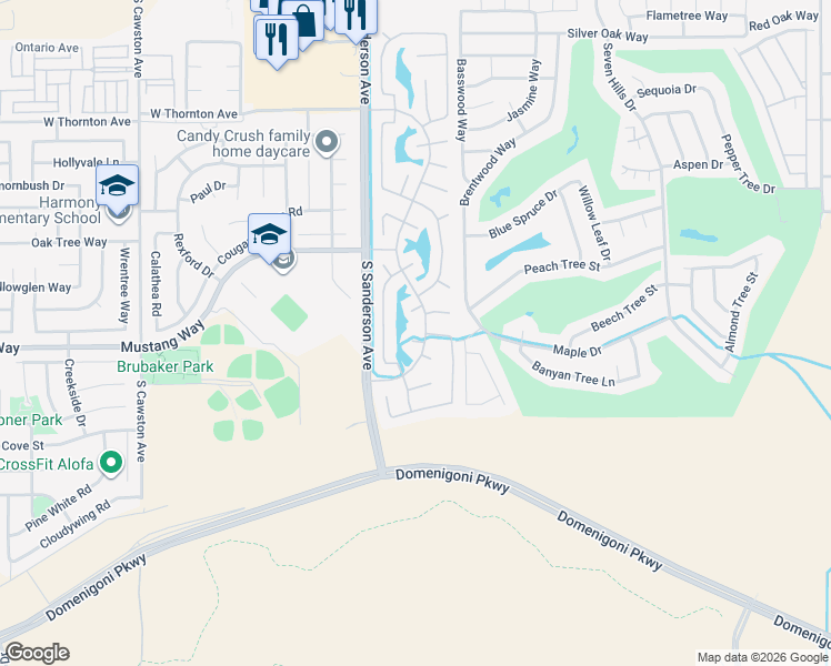 map of restaurants, bars, coffee shops, grocery stores, and more near 3128 Taragon Lane in Hemet