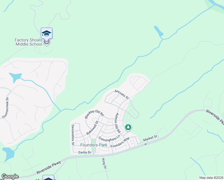 map of restaurants, bars, coffee shops, grocery stores, and more near 3207 Ancoats Street in Douglasville