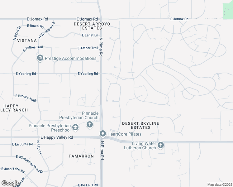 map of restaurants, bars, coffee shops, grocery stores, and more near 25582 North 89th Street in Scottsdale