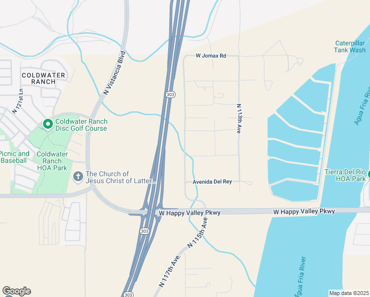 map of restaurants, bars, coffee shops, grocery stores, and more near North 115th Avenue in Peoria