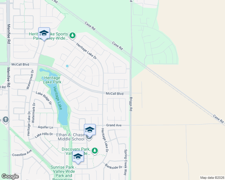 map of restaurants, bars, coffee shops, grocery stores, and more near 29853 Solardo Drive in Menifee