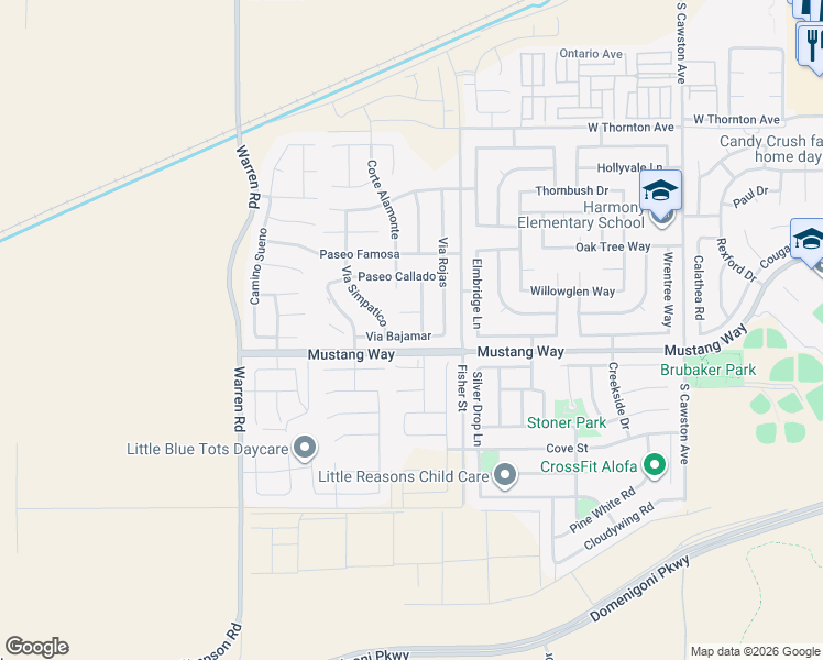 map of restaurants, bars, coffee shops, grocery stores, and more near 5136 Via Bajamar in Hemet