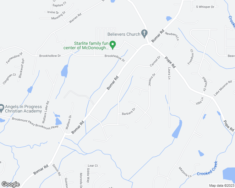 map of restaurants, bars, coffee shops, grocery stores, and more near 3193 Carmel Drive in Douglasville