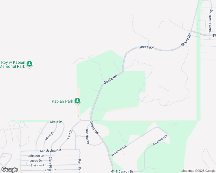 map of restaurants, bars, coffee shops, grocery stores, and more near 27744 Goetz Road in Menifee