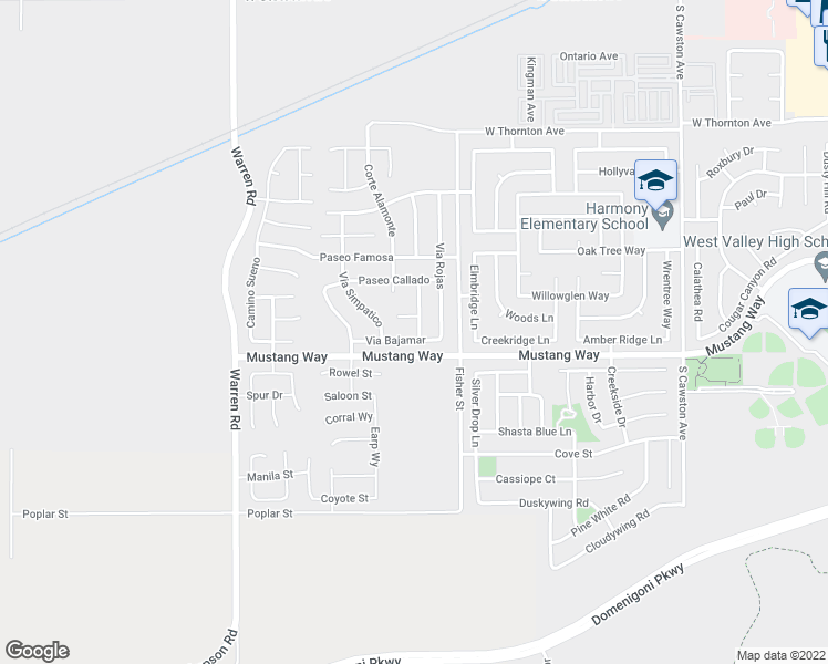 map of restaurants, bars, coffee shops, grocery stores, and more near 5116 Via Bajamar in Hemet