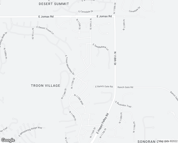 map of restaurants, bars, coffee shops, grocery stores, and more near 11597 East Desert Willow Drive in Scottsdale