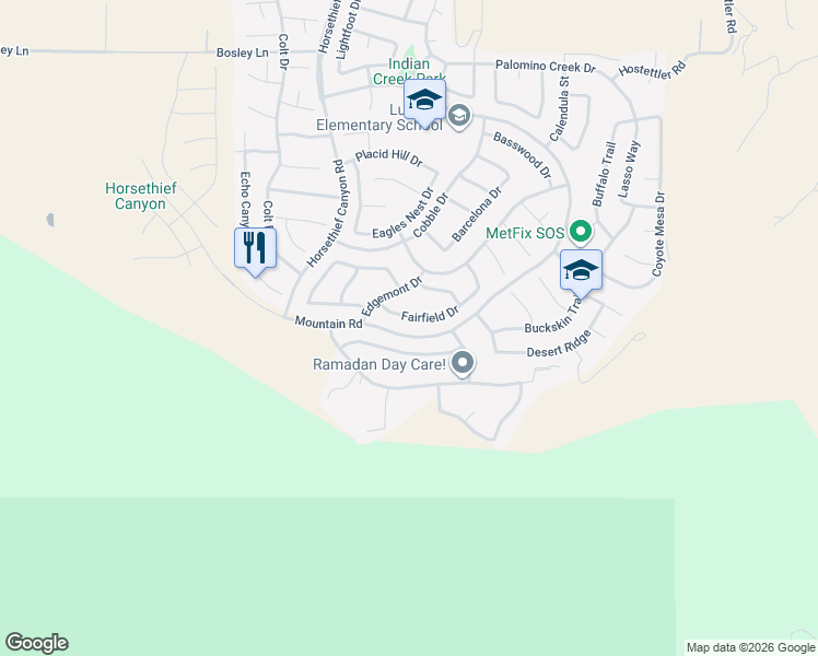 map of restaurants, bars, coffee shops, grocery stores, and more near 13485 Fairfield Drive in Corona