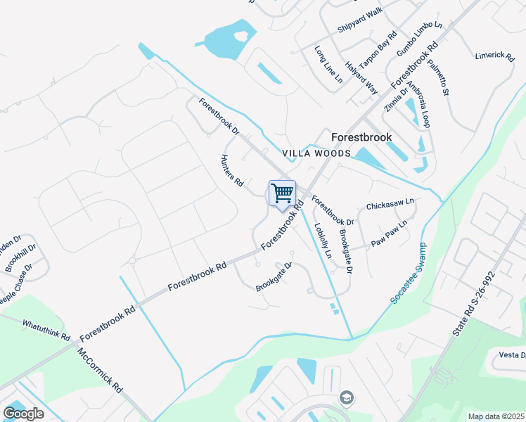 map of restaurants, bars, coffee shops, grocery stores, and more near 117 Quail Hollow Road in Myrtle Beach