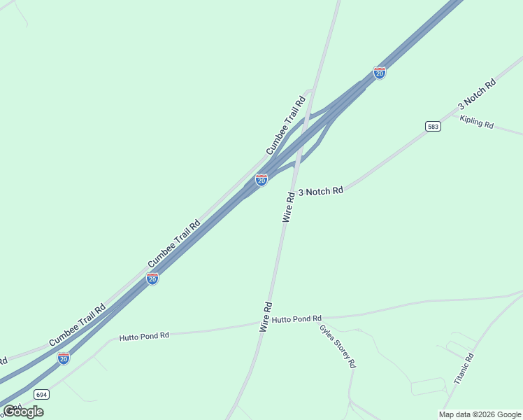 map of restaurants, bars, coffee shops, grocery stores, and more near Wire Road in Aiken