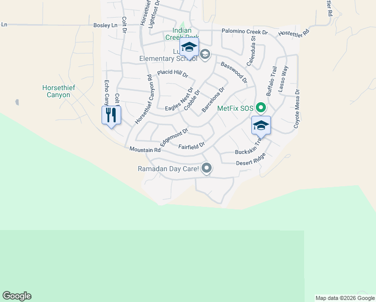 map of restaurants, bars, coffee shops, grocery stores, and more near 13485 Fairfield Drive in Corona