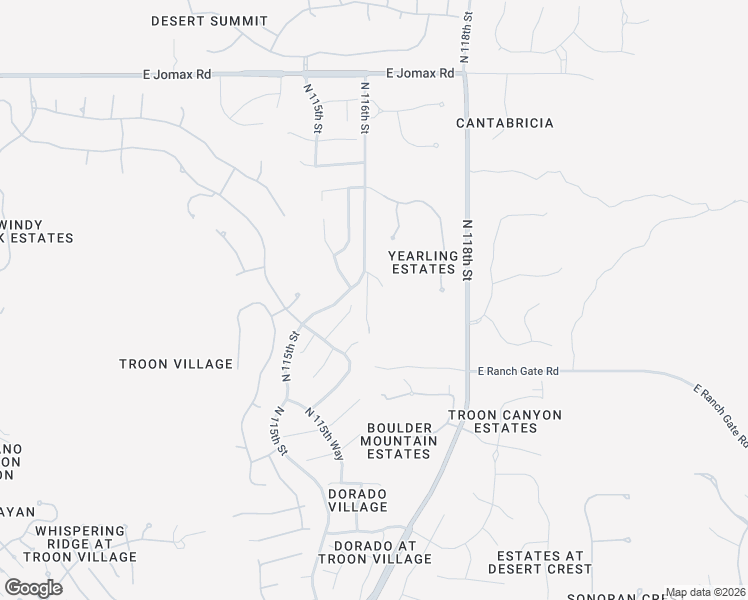 map of restaurants, bars, coffee shops, grocery stores, and more near 11597 East Desert Willow Drive in Scottsdale