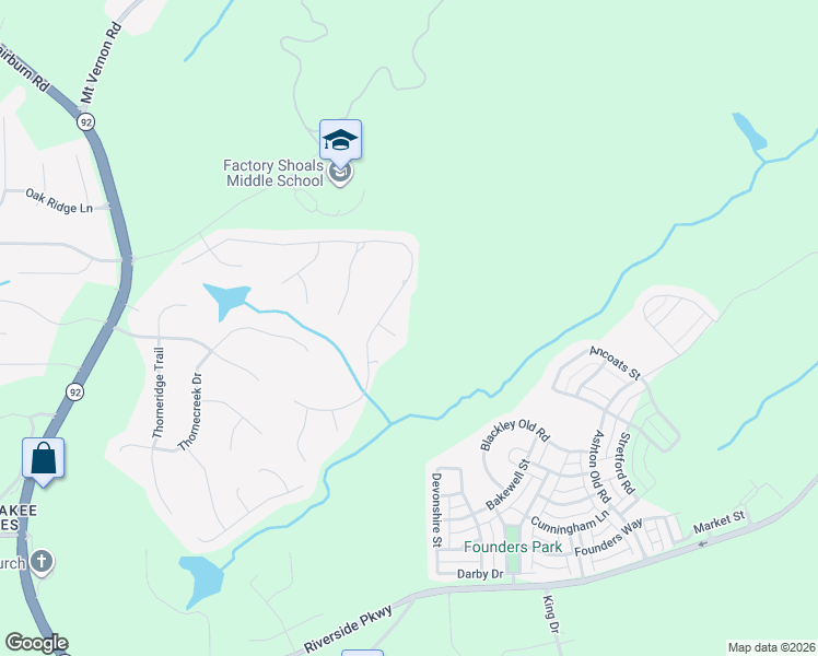 map of restaurants, bars, coffee shops, grocery stores, and more near 3190 Martha Court in Douglasville