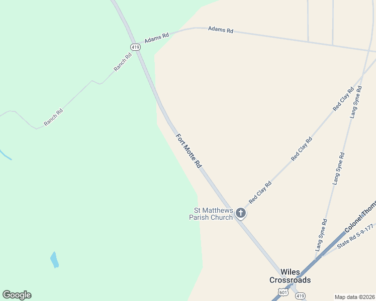 map of restaurants, bars, coffee shops, grocery stores, and more near Fort Motte Road in Calhoun County