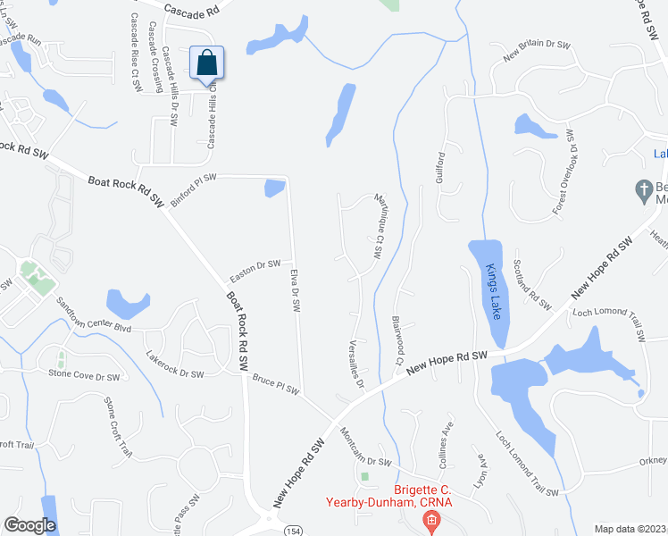 map of restaurants, bars, coffee shops, grocery stores, and more near 210 Easton Drive Southwest in Atlanta