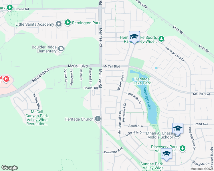 map of restaurants, bars, coffee shops, grocery stores, and more near 29083 Willows Landing Drive in Menifee