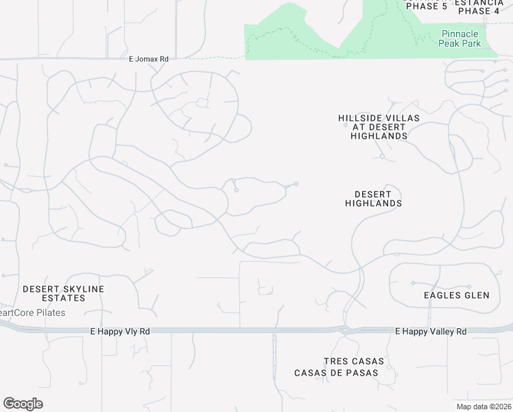 map of restaurants, bars, coffee shops, grocery stores, and more near Prickly Pear Trail in Scottsdale