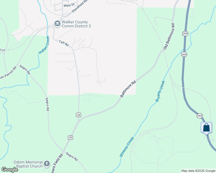 map of restaurants, bars, coffee shops, grocery stores, and more near 501 Old Baltimore Road in Parrish