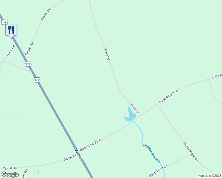 map of restaurants, bars, coffee shops, grocery stores, and more near 356 Terry Road in Pelion