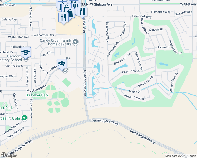 map of restaurants, bars, coffee shops, grocery stores, and more near 1645 Red Clover Lane in Hemet