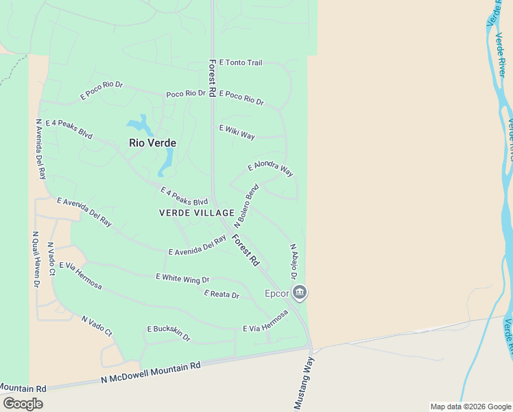map of restaurants, bars, coffee shops, grocery stores, and more near 25633 North Abajo Drive in Rio Verde