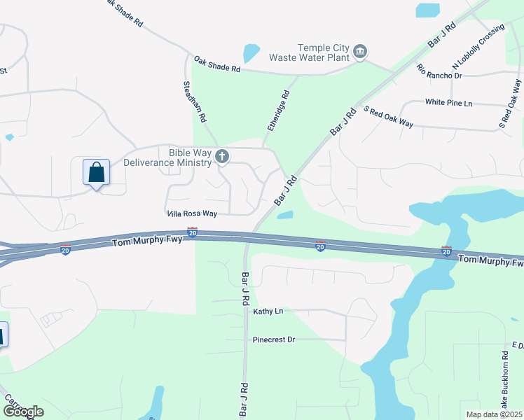map of restaurants, bars, coffee shops, grocery stores, and more near 379 Villa Rosa Way in Temple