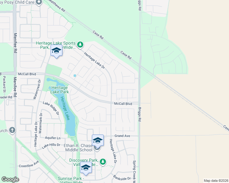 map of restaurants, bars, coffee shops, grocery stores, and more near 27561 Wendy Street in Menifee