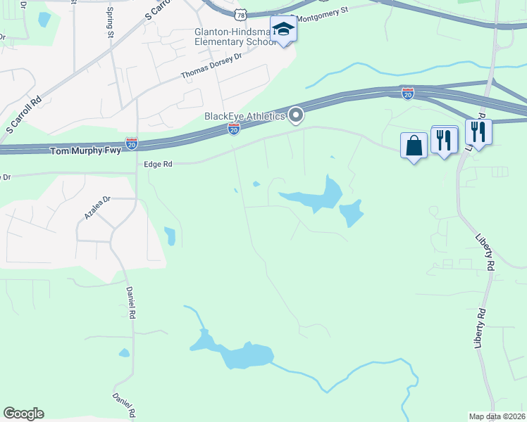 map of restaurants, bars, coffee shops, grocery stores, and more near 52 Maple Valley Drive in Villa Rica