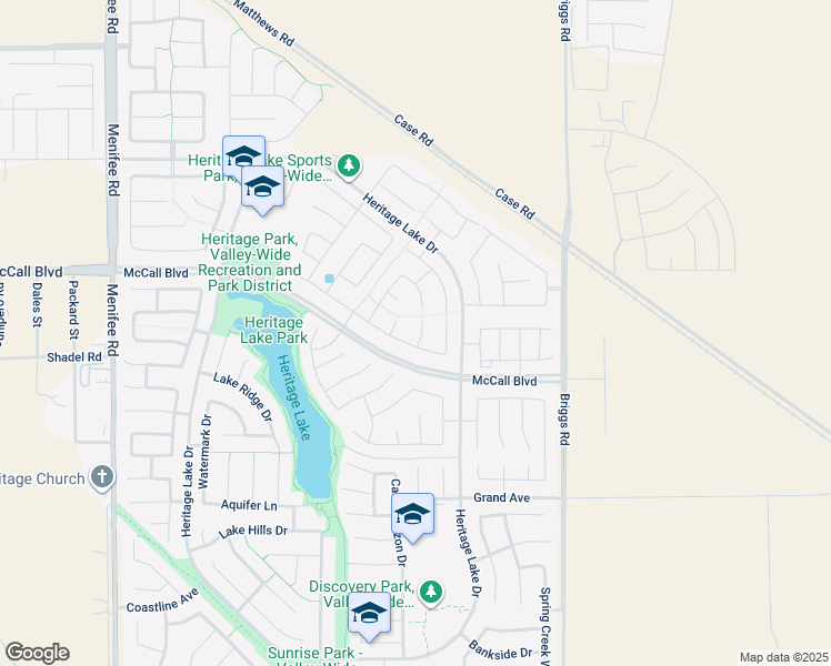 map of restaurants, bars, coffee shops, grocery stores, and more near 29609 Longship Drive in Menifee