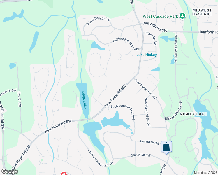 map of restaurants, bars, coffee shops, grocery stores, and more near 416 Wynns Way Southwest in Atlanta