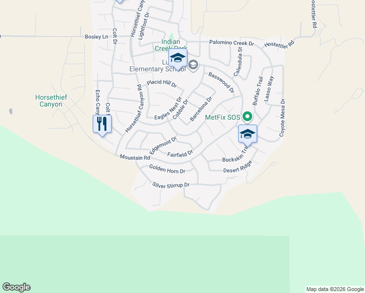 map of restaurants, bars, coffee shops, grocery stores, and more near 13467 Leafwood Drive in Corona