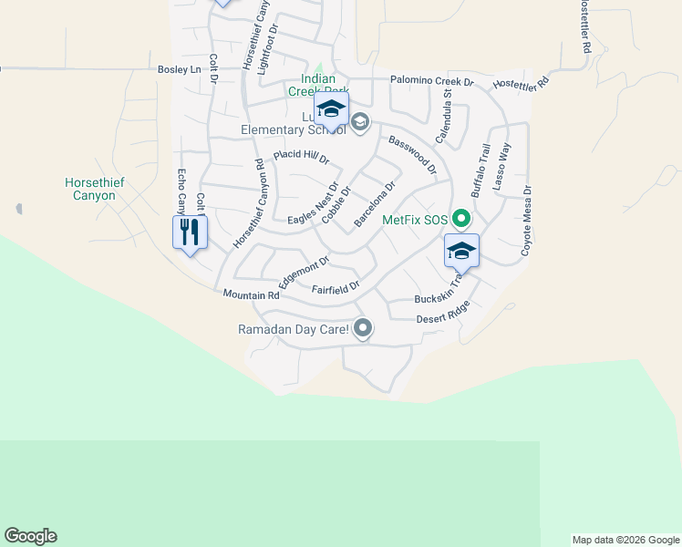 map of restaurants, bars, coffee shops, grocery stores, and more near 13467 Leafwood Drive in Corona