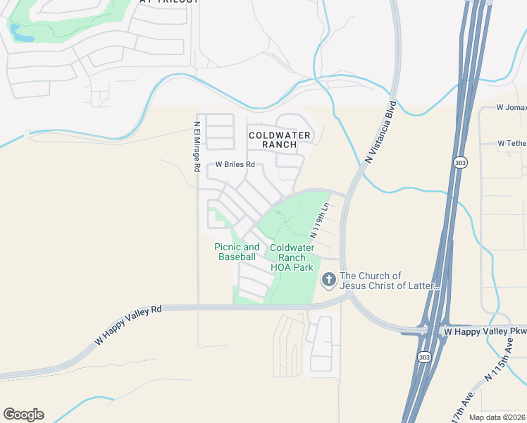 map of restaurants, bars, coffee shops, grocery stores, and more near 12118 West Desert Moon Way in Peoria