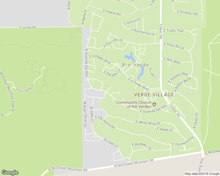 map of restaurants, bars, coffee shops, grocery stores, and more near 25646 Desoto Lane in Rio Verde