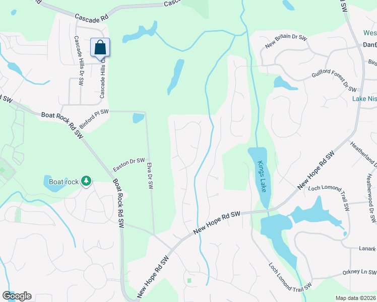 map of restaurants, bars, coffee shops, grocery stores, and more near 110 Voltaire Court in Atlanta