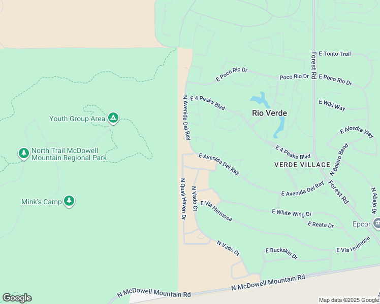 map of restaurants, bars, coffee shops, grocery stores, and more near 25634 North Quail Haven Drive in Rio Verde