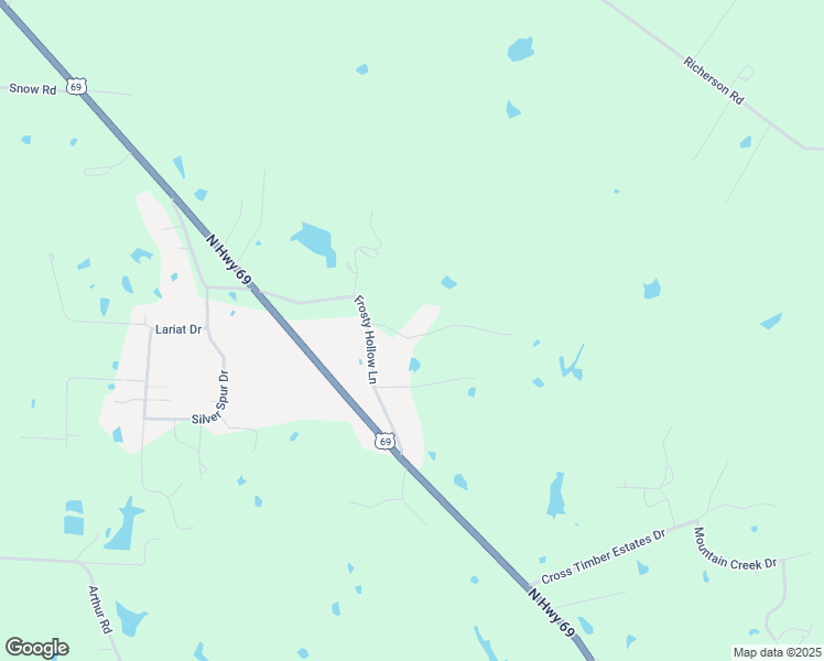 map of restaurants, bars, coffee shops, grocery stores, and more near 121 Johnson Road in Denison